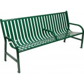 WITT Oakley Collection 6 foot Outdoor Bench with Center Arm Rest - Green